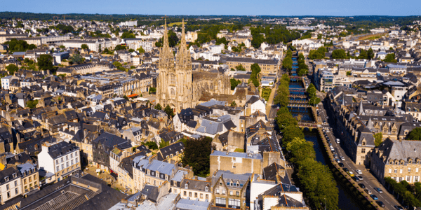 Quimper vue du ciel